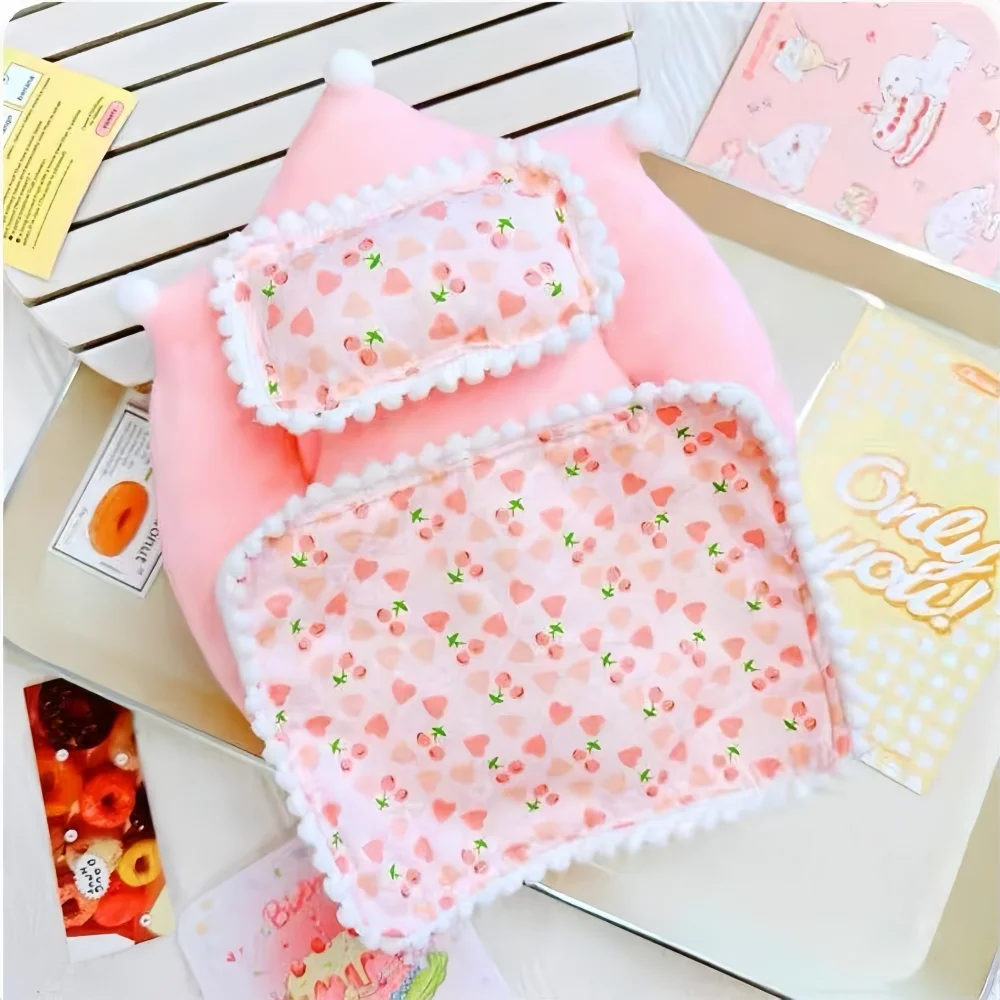 Coussin mignon pour poupée Labubu 17cm accessoire de literie jouet éducatif décoration chambre enfant peluche