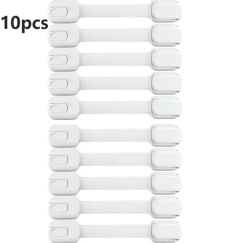 Serrures de sécurité pour tiroir bébé loquets adhésifs pour armoire sangles de fixation 10 pièces sécurité enf