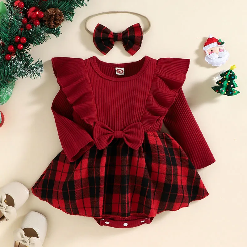 Barboteuse princesse pour nouveau-né fille, robes de fête de premier