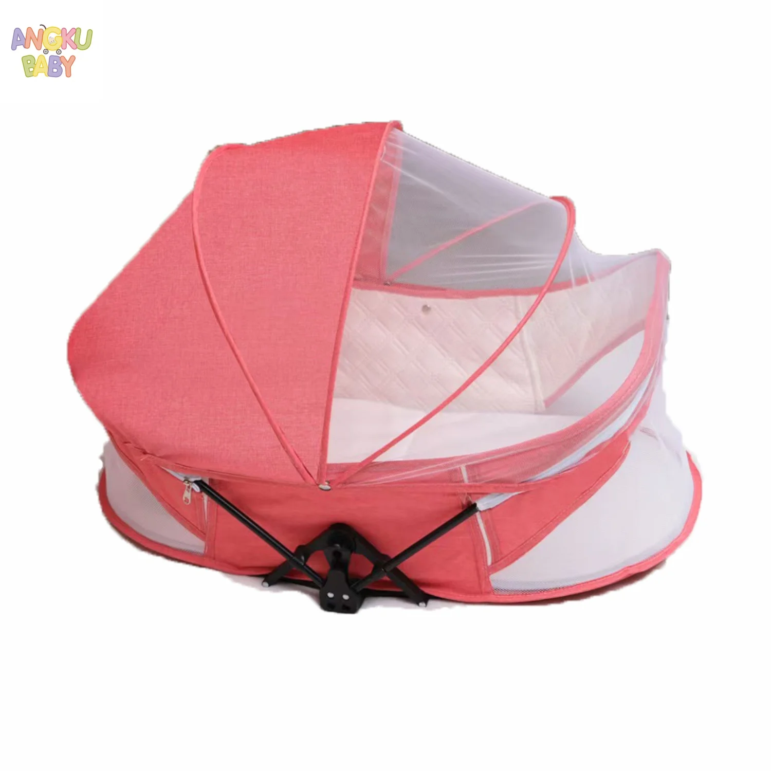Bassinet de voyage portable An Gku Baby avec moustiquaire design moderne matelas confortable portable pour béb