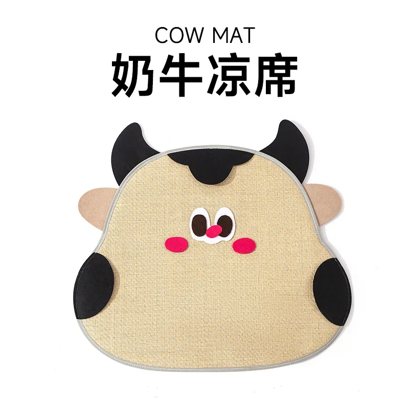Tapis rafraîchissant d'été pour animaux de compagnie, lit et grattoir pour chat de dessin animé, canapé, couss