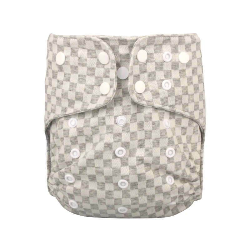 Couche-culotte réutilisable pour bébé de 0 à 3 ans, langes écologiques en coton biologique, taille ajustable e