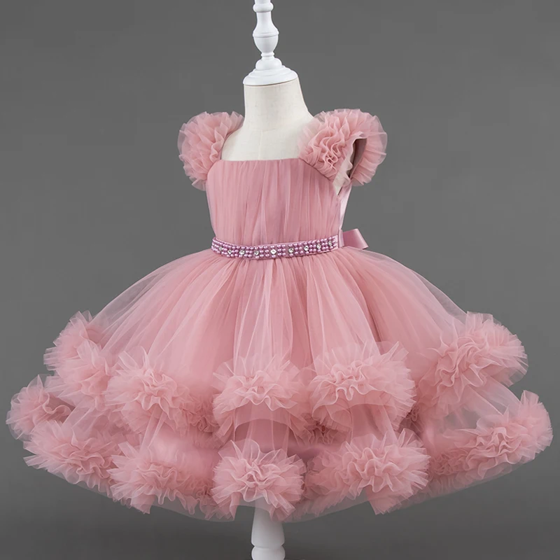 Robe princesse fille tissu tulle style européen occasions spéciales baptême mariage anniversaire noël nouveaun