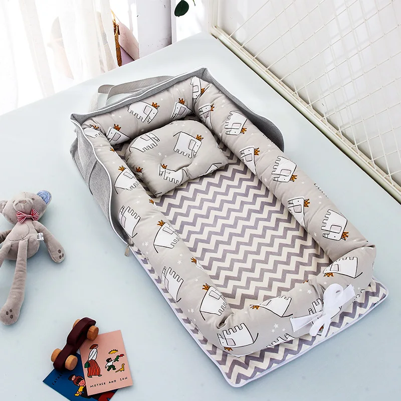 Nid de bébé en coton respirant berceau portable pour nouveauné nid d'ange Elephant confort et sécurité pour bé