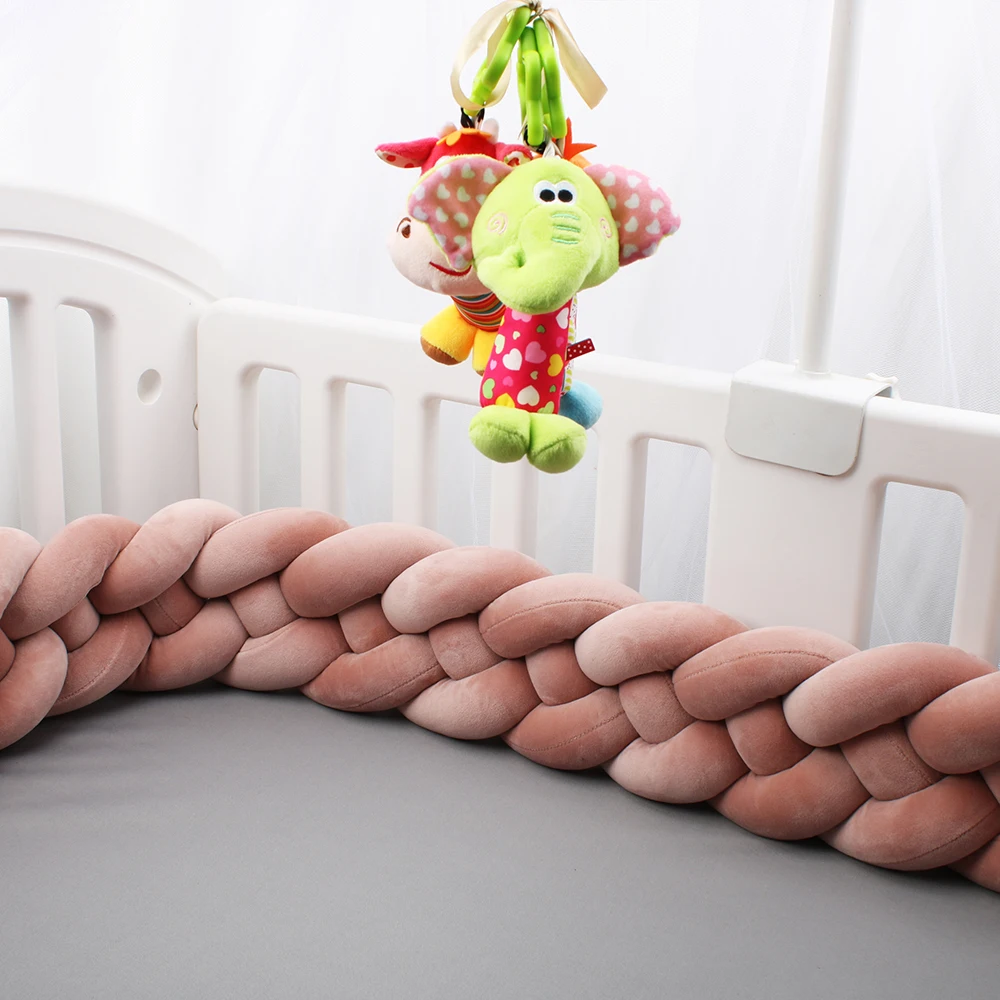 Tour de lit en tissu doux pour berceau bébé filles et garçons tressé jouets suspendus style moderne sécurité e