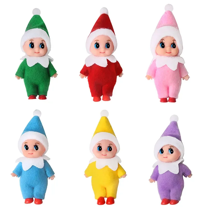 Ensemble 6 poupées elfes en peluche jouets bébé Noël décoration anniversaire jouets éducatifs accessoires fête