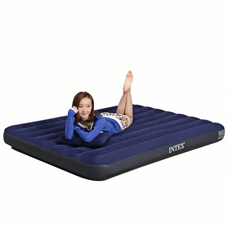 Matelas gonflable INTEX 2025 été PVC confort camping lit d'appoint extérieur tente double épais matelas air
