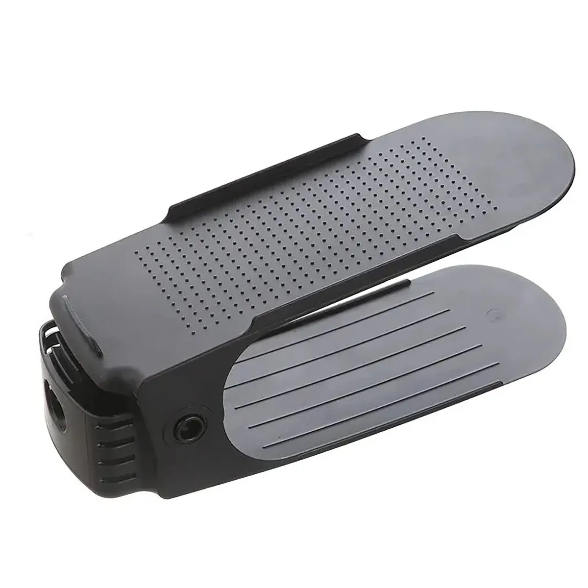 Repoussoir ajustable ergonomique noir en plastique pour confort assis bureau ou domicile design moderne minima