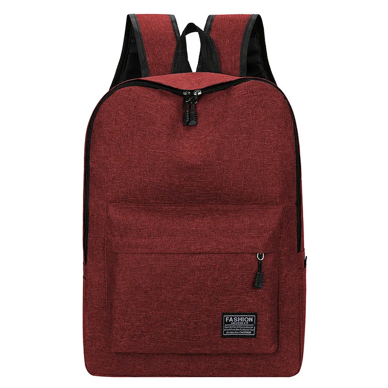 Sac à dos mode étudiant design minimaliste Polyester haute capacité poche ordinateur portable 15" Black standa