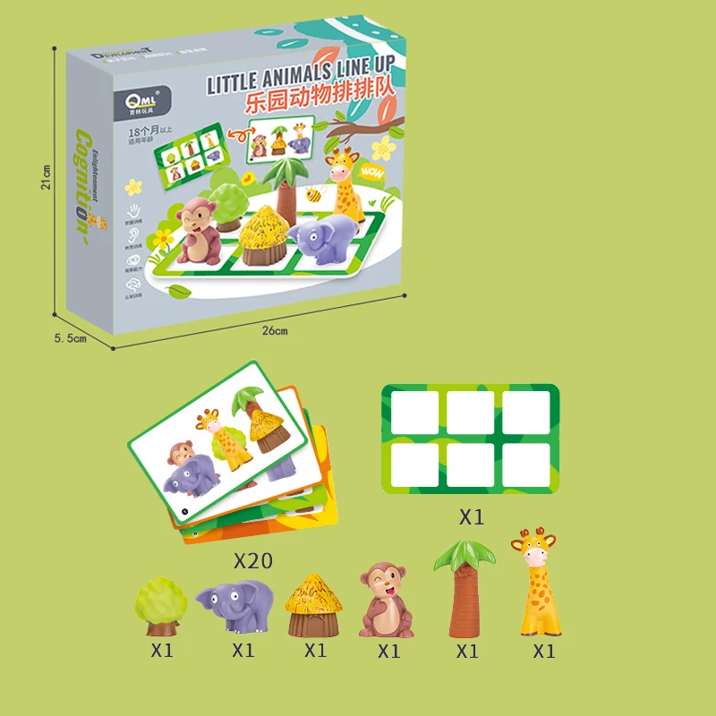 Jeu de correspondance animaux Montessori éducatif pour enfants 18 mois apprentissage logique développement cog