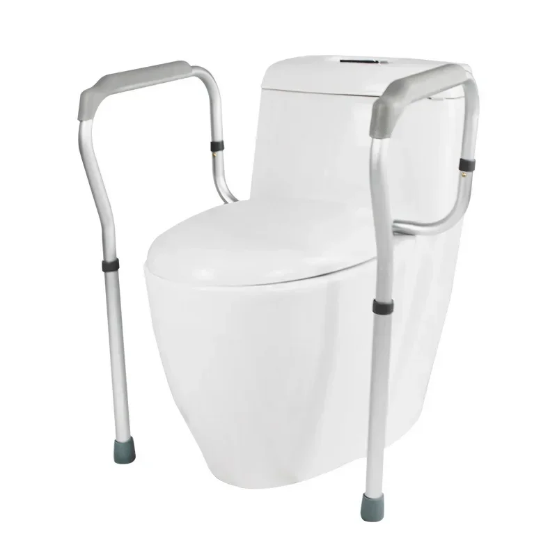 Appui toilette avec barres latérales rail de sécurité antidérapant accessoire salle de bains support toilette 