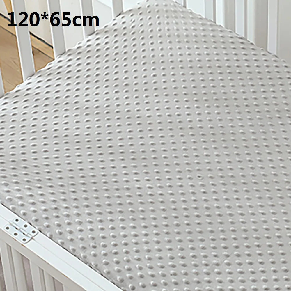 Couvrelit bébé 3D en velours à pois matelas housse en polyester texture