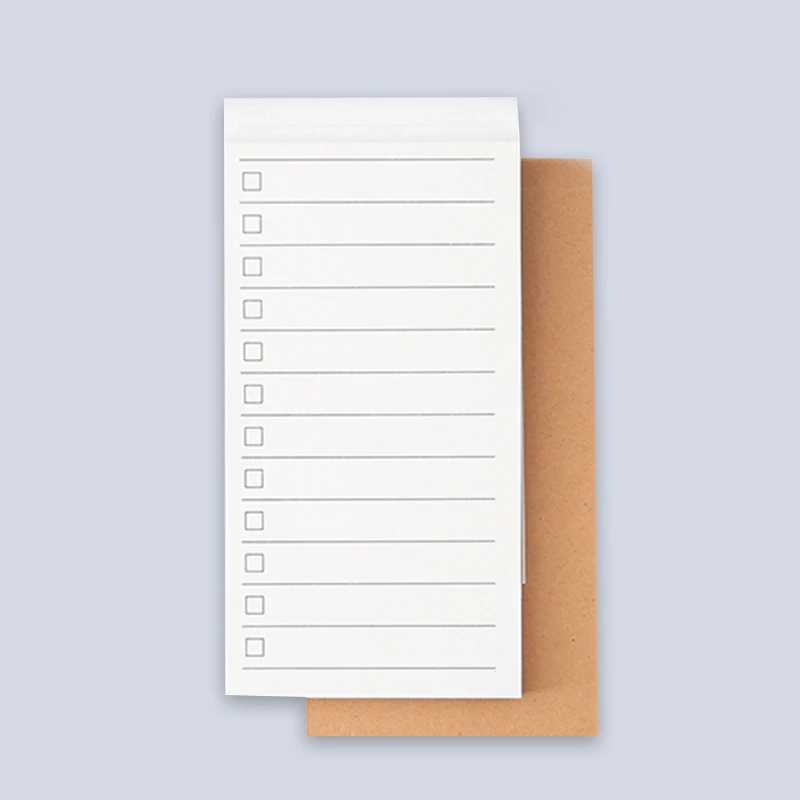 Blocnotes déchirable liste choses à faire portage bébé organisation quotidienne papier blanc carton brun 50 fe