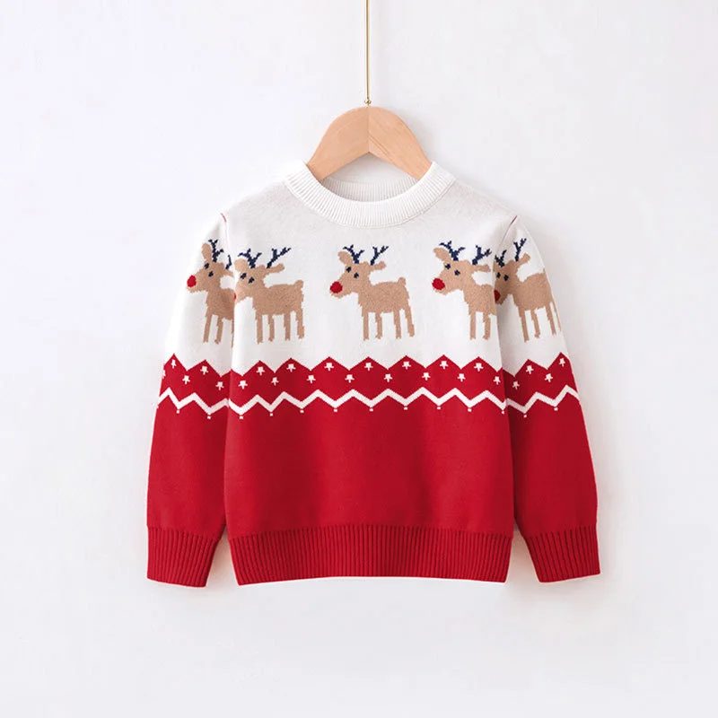Pull Noël Famille Design Rennnes Motifs Festifs Chandail Chaud Hiver