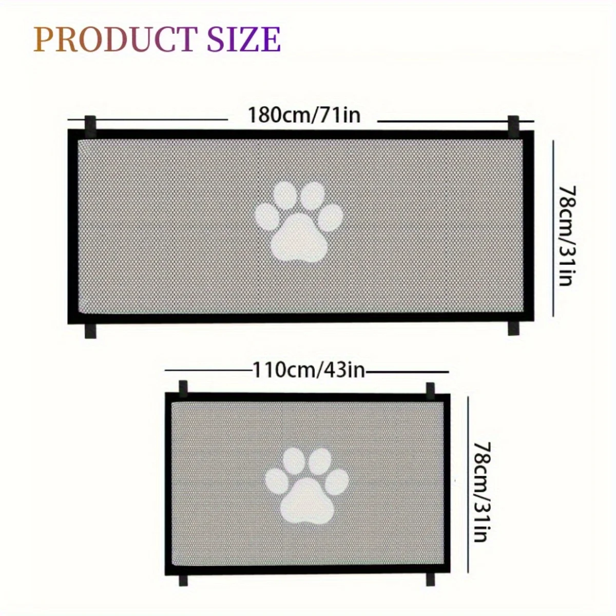 Barrière de sécurité pour chiens filet de protection antidérapant