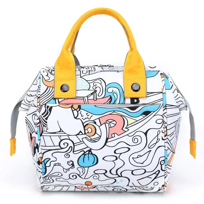Sac à langer design maternité tote bag imperméable sac à dos maman portage bébé grand volume motifs colorés st