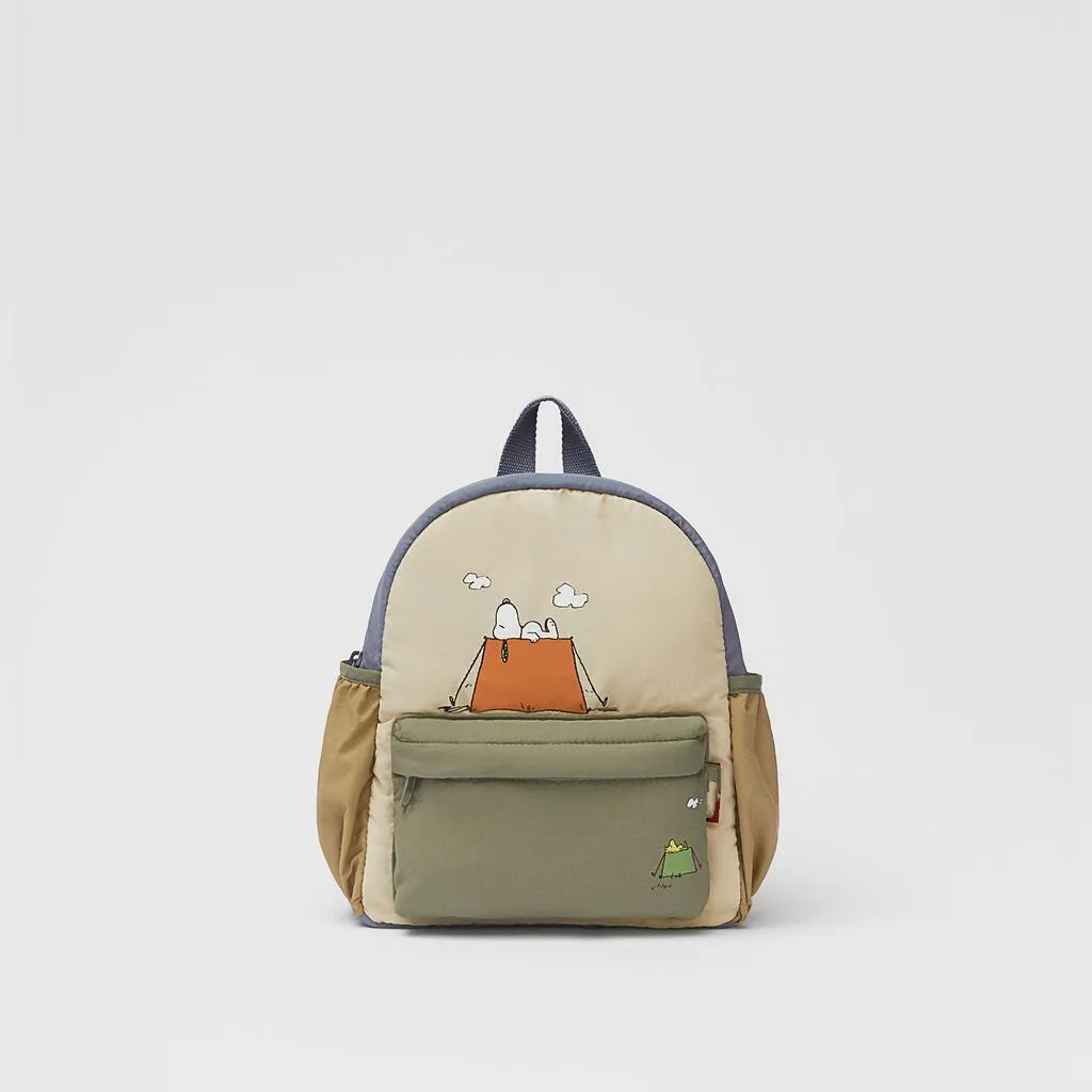 Sac à dos enfant style bande dessinée design populaire nylon poches zippées usage école Loisirs