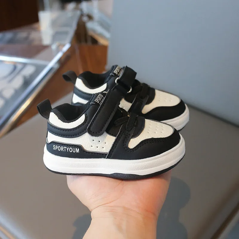 Chaussures enfants Sport YOUM baskets sport style moderne enfants 13 ans noir blanc Velcro respirant confort s
