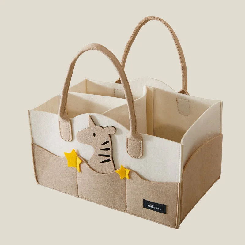 Sac à couches en feutre pour bébé, pochettes de rangement pour maman, sac de rangement pour mère et bébé, orga