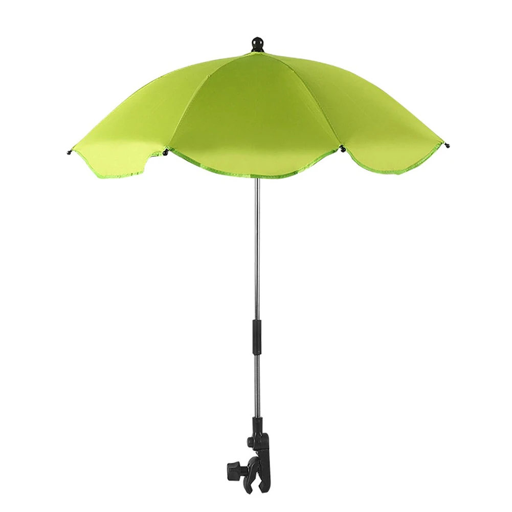 Parasol chaise universel pince réglable protection solaire chaise plage poussette fauteuil roulant design mode