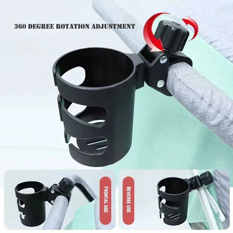 Portegobelet universel 360 rotatif pour poussettes bébé accessoire de fixation facile design moderne plastique