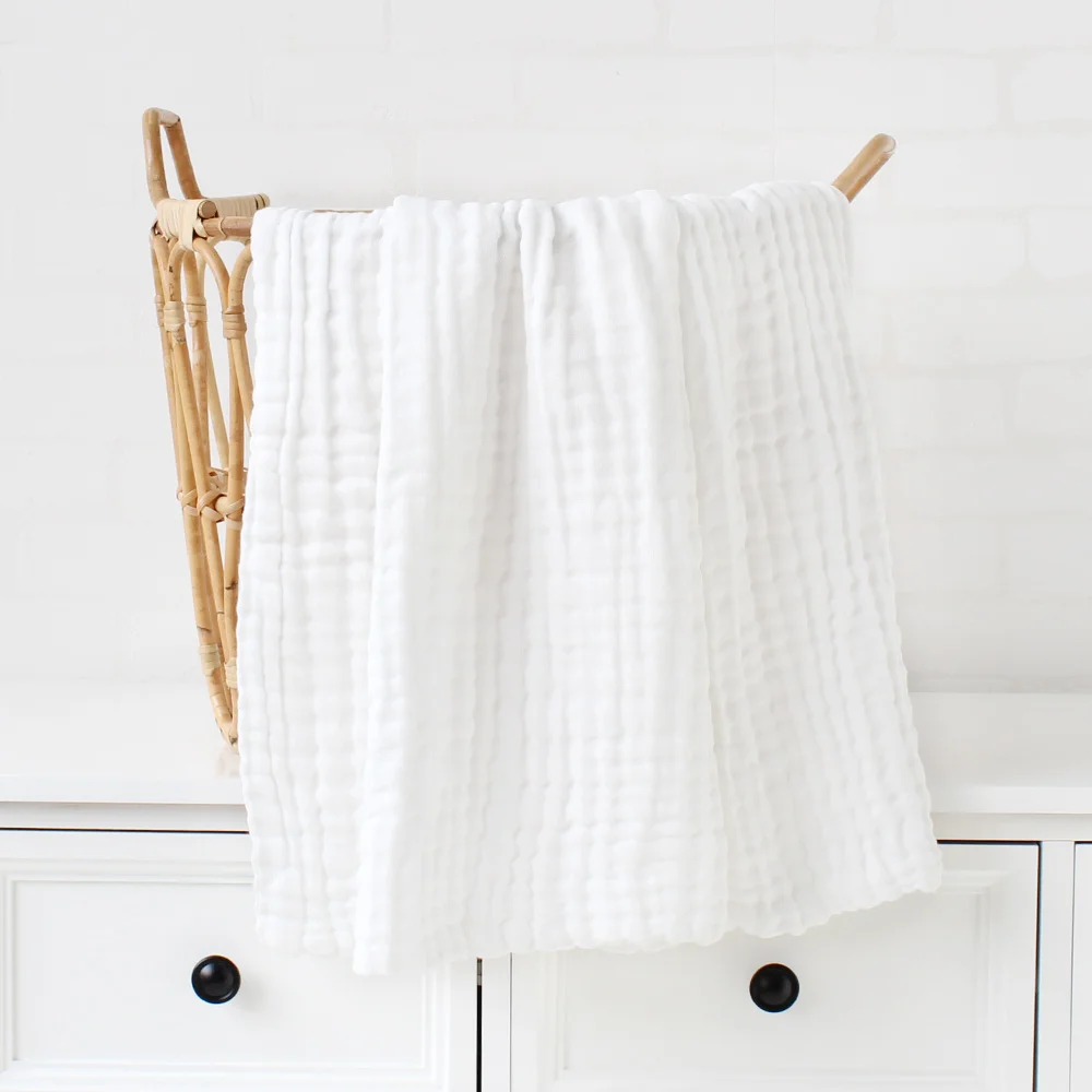 Couverture bébé en coton et bambou douce et chaude doudou bébé hypoallergénique Lange d'emmaillotage Drap en m