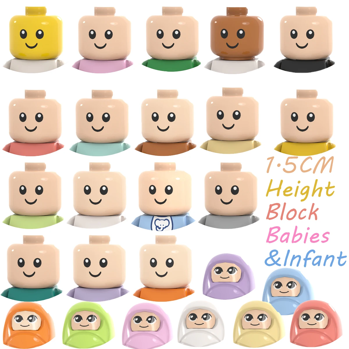 Construction Toys for Baby Block Babies 5PCS Set Diverse Colors Imaginative Play Safe Plastic Educational Toy 
