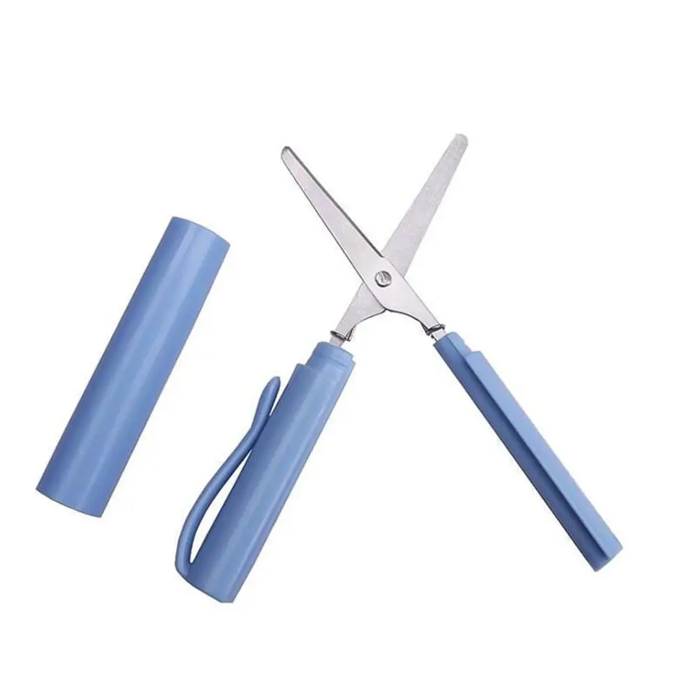 Ciseaux pliants en forme de stylo avec capuchon de sécurité outil