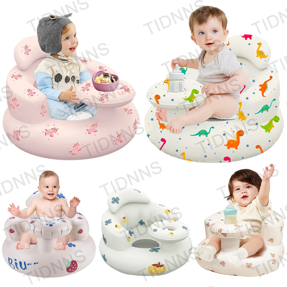 Canapé gonflable pour bébé chaise avec plateau pompe à air intégrée support arrière portable confortable durab