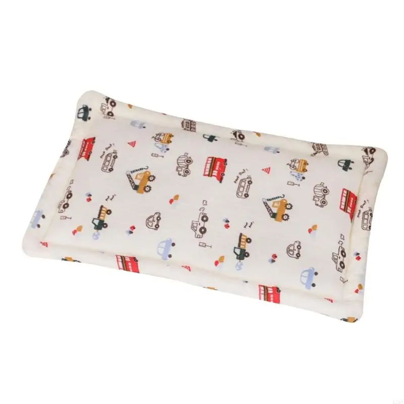 Oreiller litière bébé doux en coton imprimé véhicules pour 13 ans coussin matelas enfant portable unisexe 23x3