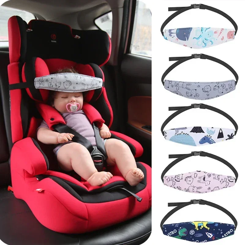 Siège d'auto pour bébé support de tête ajustable ceinture de soulagement du cou oreiller de fixation appuitête