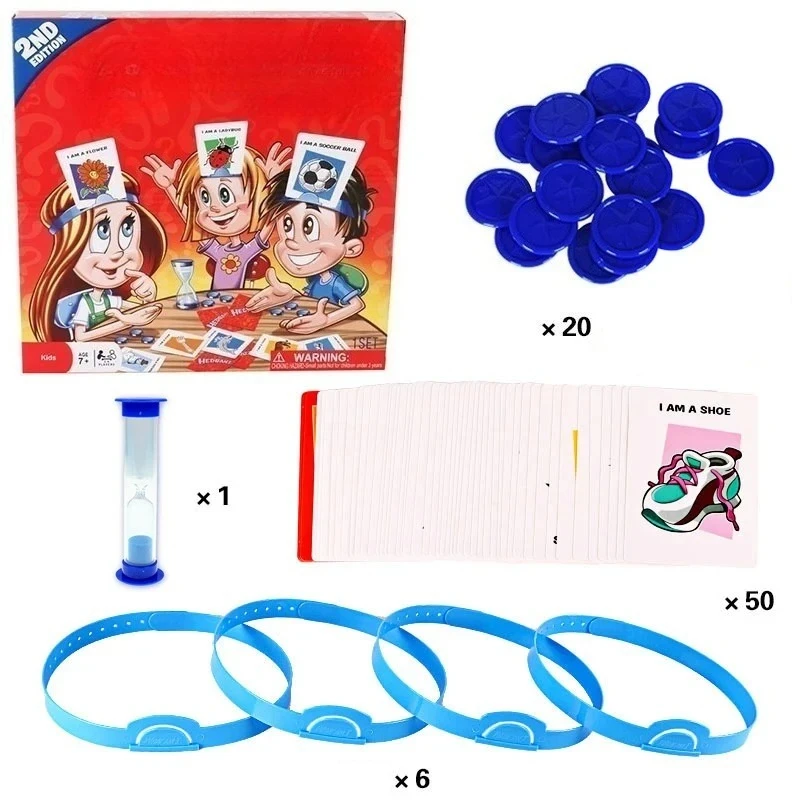 Jeu de devinettes interactif pour enfants et familles cartes illustrées jetons et sablier jeu éducatif pour fê