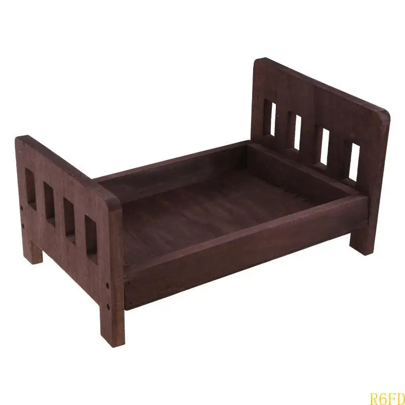 Lit en bois pour photographie bébé accessoire de pose nouveauné design moderne détachable haute qualité sécuri
