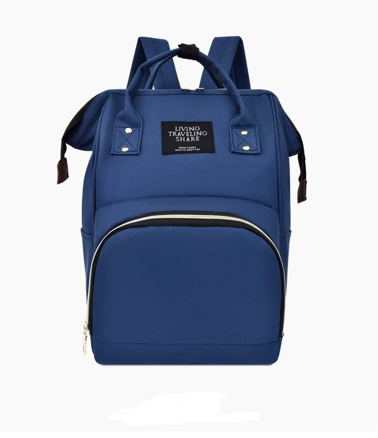 Sac à dos bébé grande capacité sac à couches imperméable multifonction fourretout maman papa bleu profond