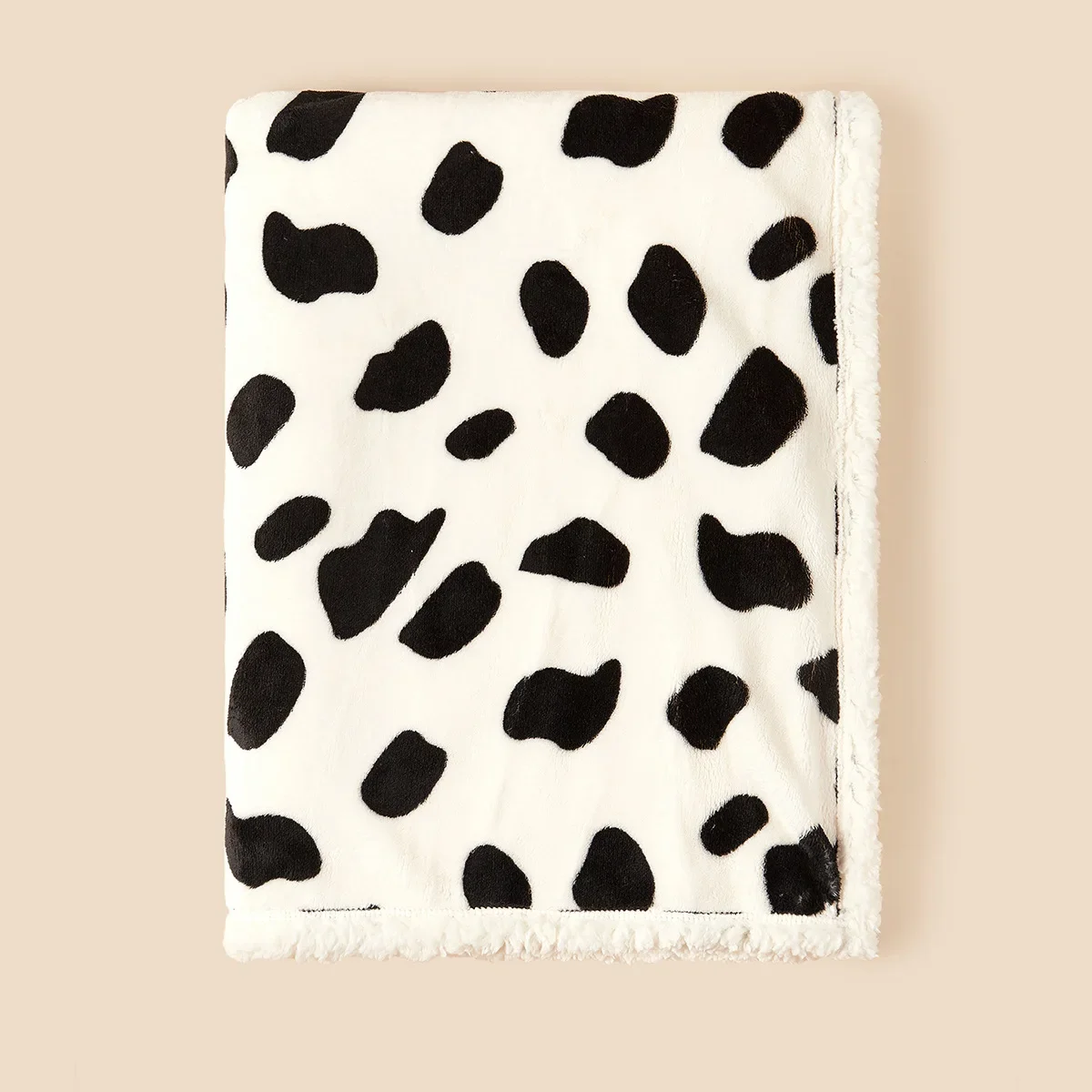 Couverture d'hiver bébé polaire douce design taches vache texture câline literie poussette manta bébé blanket