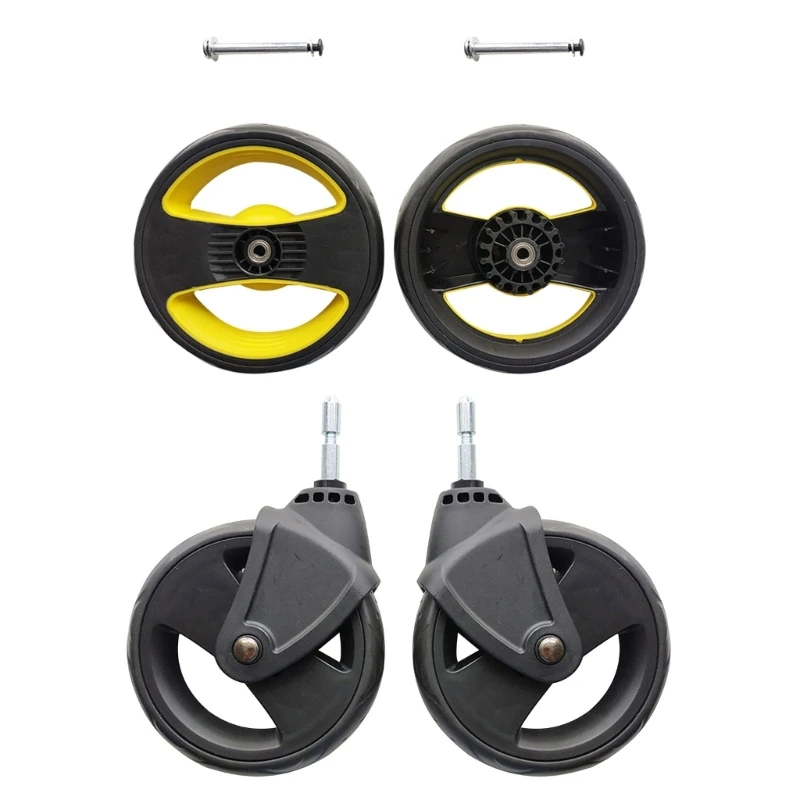 Roues de remplacement pour poussette DOONA plastique et métal 2 paires design moderne facile à installer durab