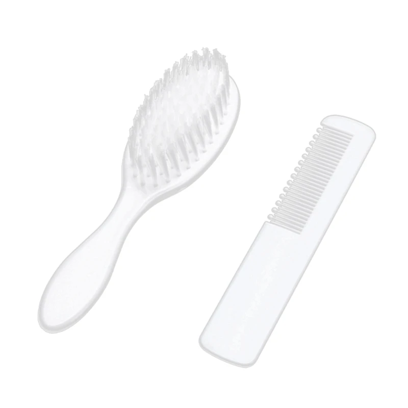Brosse à cheveux douce pour bébé peigne double face set de coiffure bébé accessoire de toilette manche ergonom