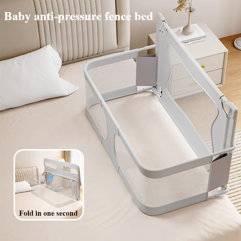 Lit de protection pliable pour bébé berceau portable fenêtre en maille
