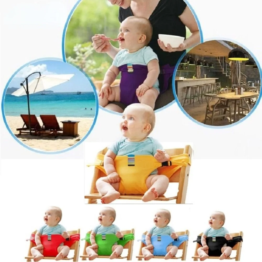 Chaise de salle à manger portable pour bébé ceinture fixe lavable sangle haute extérieur nourrissons housse de