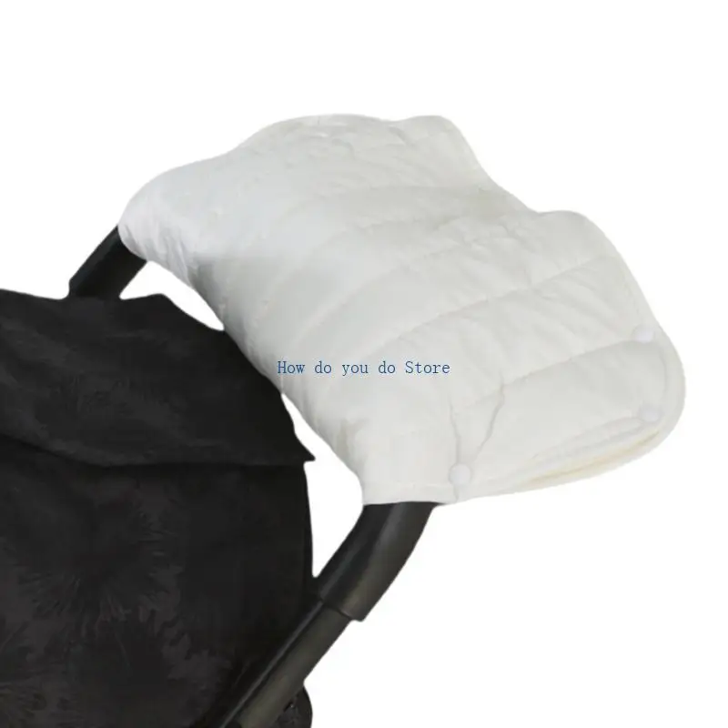 Housse de main pour landau d'hiver 19QF résistante à l'eau coupevent gants chauds White