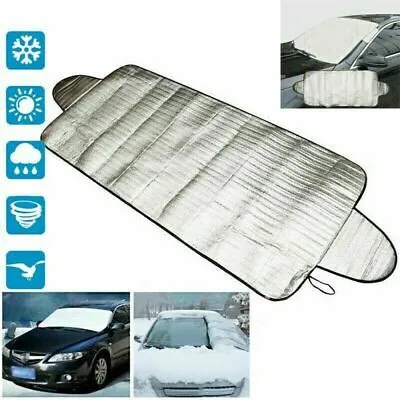 Couverture antineige voiture protection parebrise hiver réversible matériau isolant durable sangles fixation h
