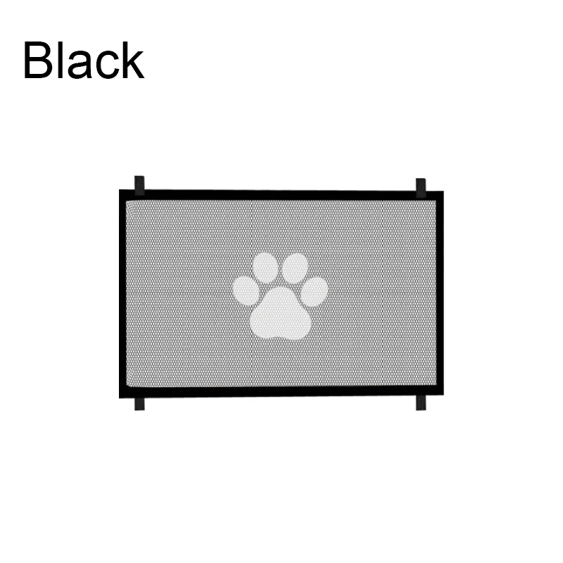 Barrière de sécurité pour animaux de compagnie portable maille respirante cadre en plastique noir design moder