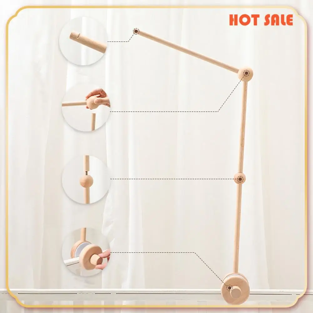 Support mobile rotatif en bois pour berceau bébé système ajustable design minimaliste sécurité renforcée acces