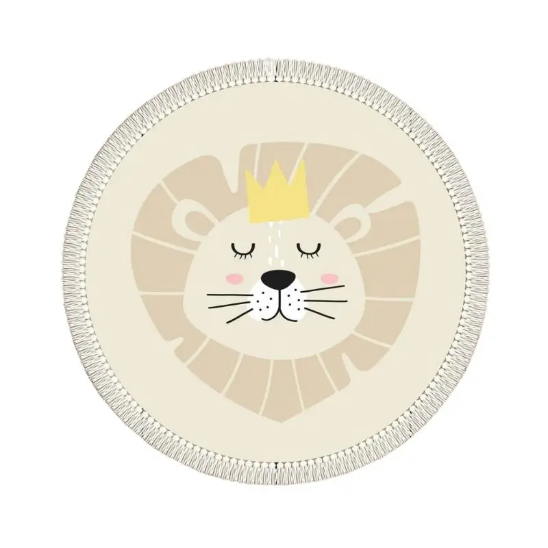Tapis de jeu bébé en peluche lion doux tapis de chambre à coucher tapis de salle de jeux design enfantin sécur