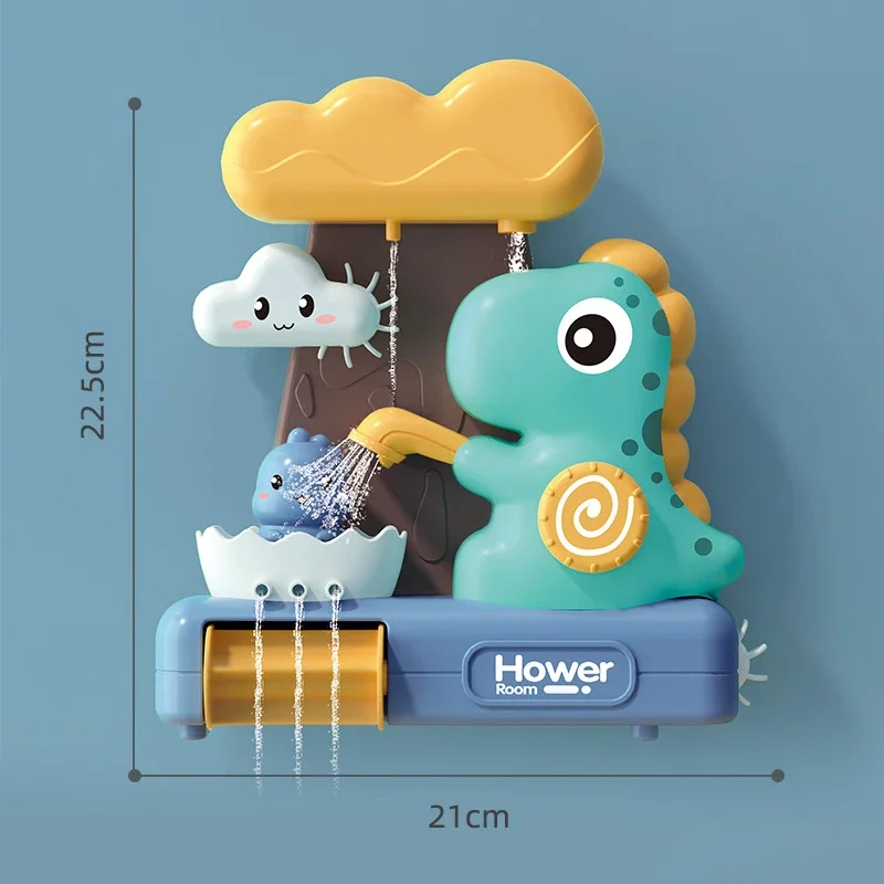 Jouet de bain interactif pour bébé dinosaure en plastique ABS jeu