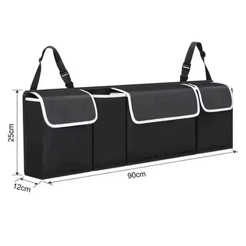 Organisateur de coffre voiture sac rangement siège arrière Oxford multifonctionnel haute capacité sécurisé pou