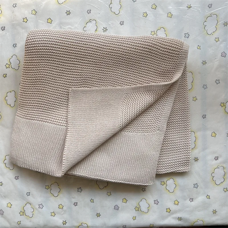 Couverture tricotée pour nouveauné en pur coton doux sécurité et confort pour bébé accessoire pratique qualité
