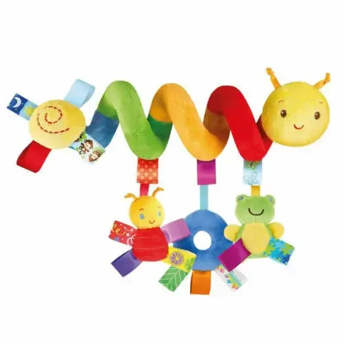 Jouet de poussette en spirale en peluche pour bébé hochet doux mobile sensoriel cadeau idéal pour nouveauné ga