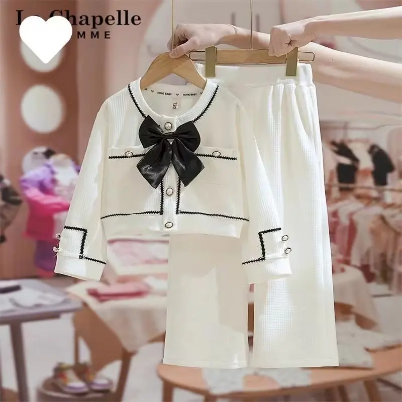 Ensemble Vêtements Fille Loe Chapelle Chemisier Pantalon Tenue Élégante