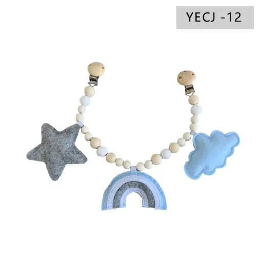 Jouet pour bébé, Clip de landau en bois, landau Mobile pour bébé, perle